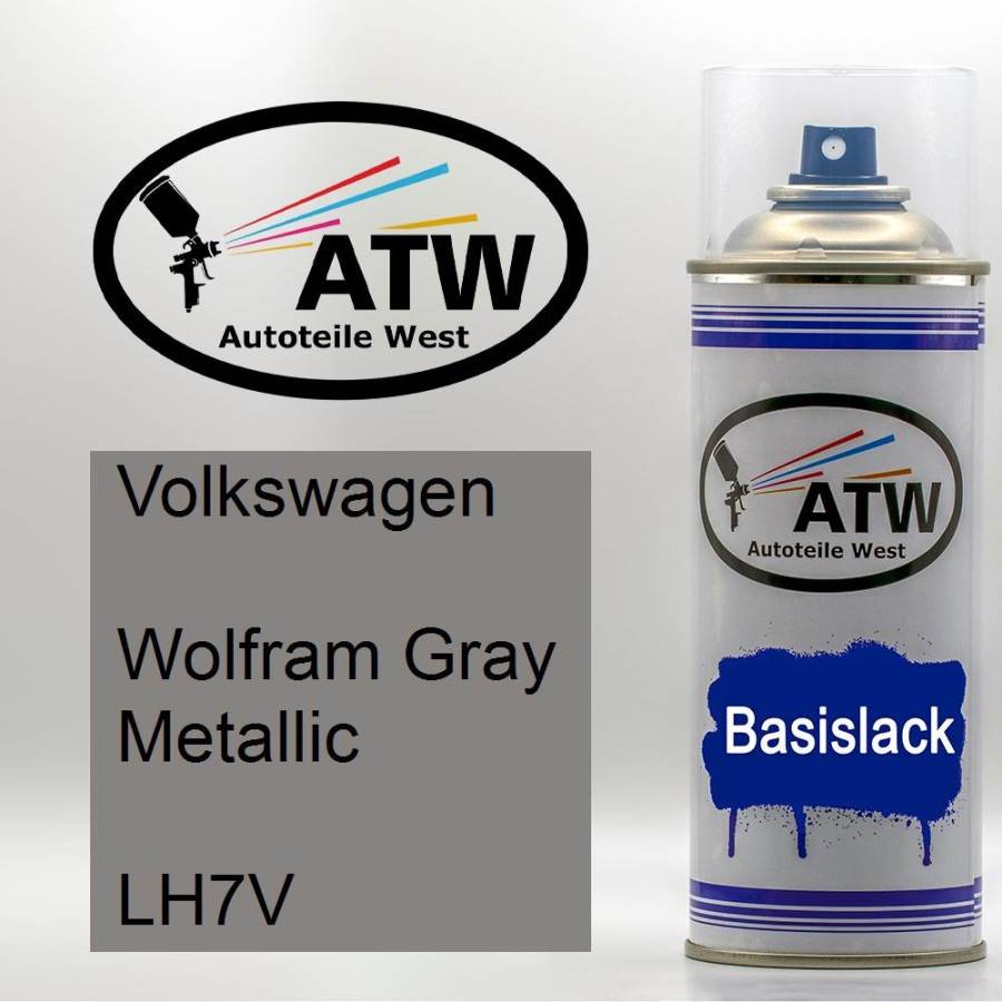 Volkswagen, Wolfram Gray Metallic, LH7V: 400ml Sprühdose, von ATW Autoteile West.